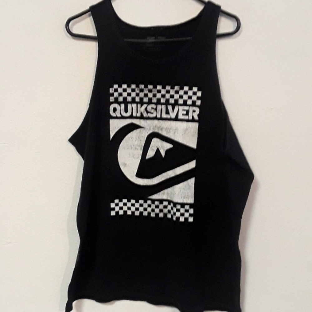 *C8MNS - VINTAGE QUICKSILVER BLK/WHT SZ.  XL TANK TOP